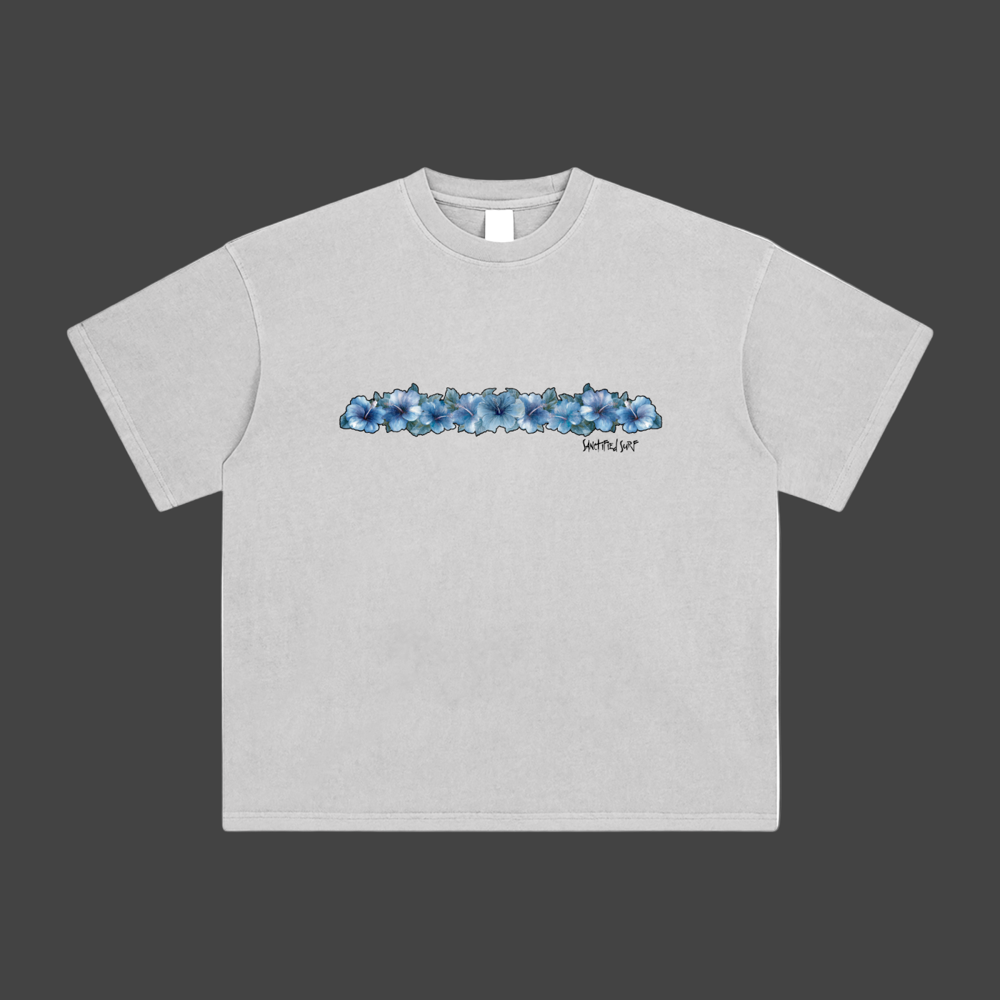 FLORAL TEE (ASH)