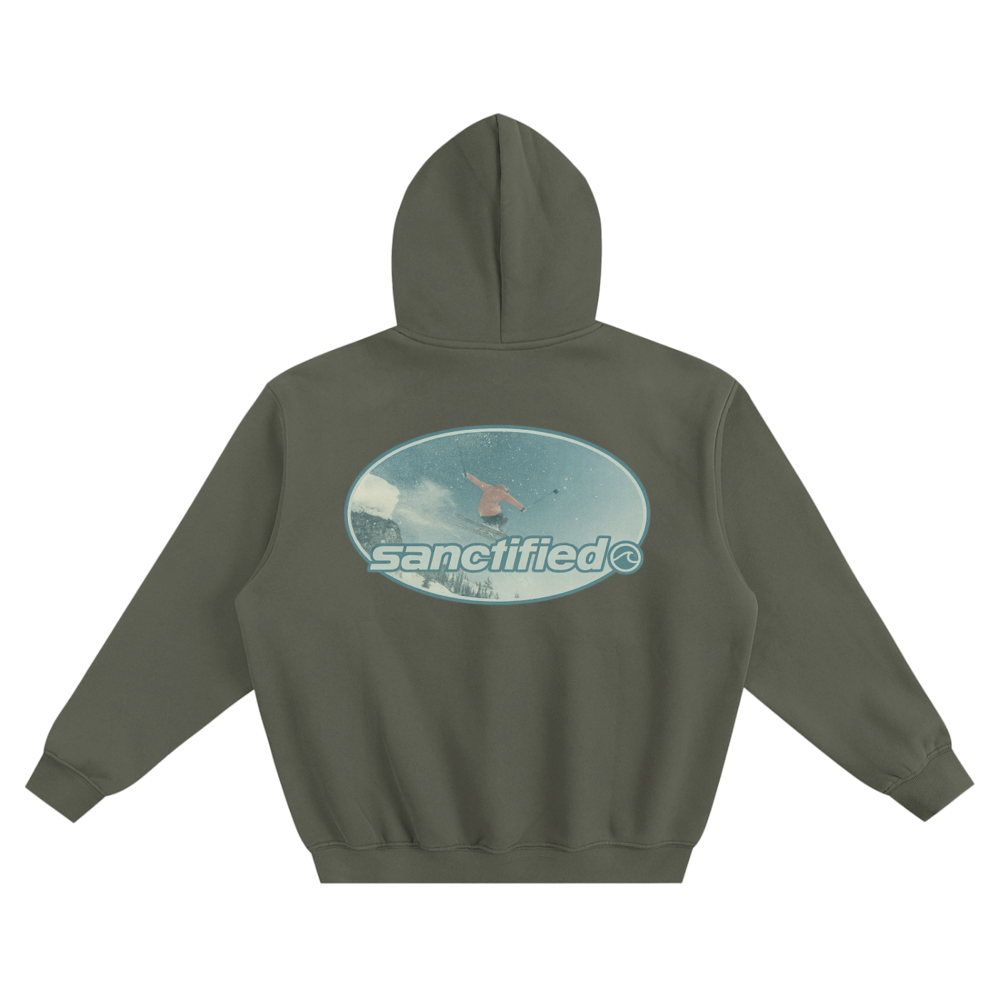 POW VINTAGE SKI HOODIE (DARK GREEN)
