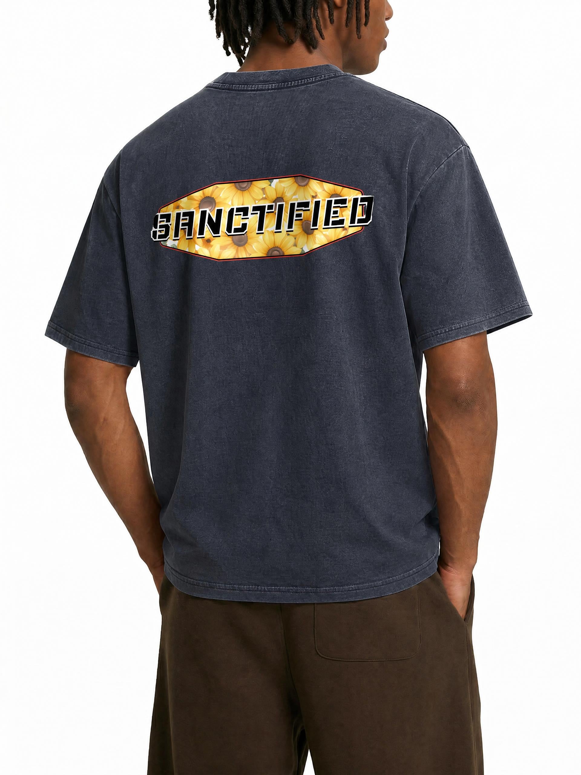 SANCTIFIED SUNFLOWER TEE (VINTAGE BLUE)